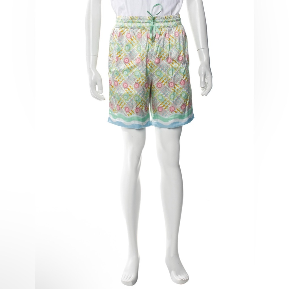 Casablanca Silk 2023 Logo Monogram Shorts - Picture 1 of 3